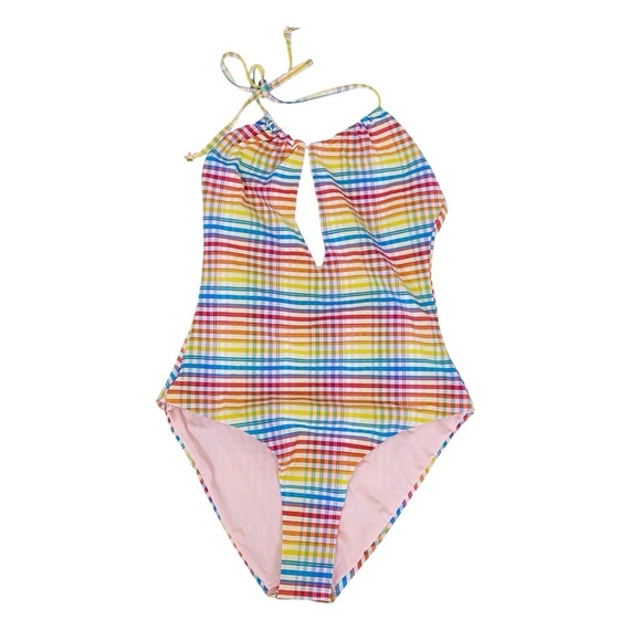 New! Onia Eliza Gingham One-Piece Swimsuit - Picture 4 of 6